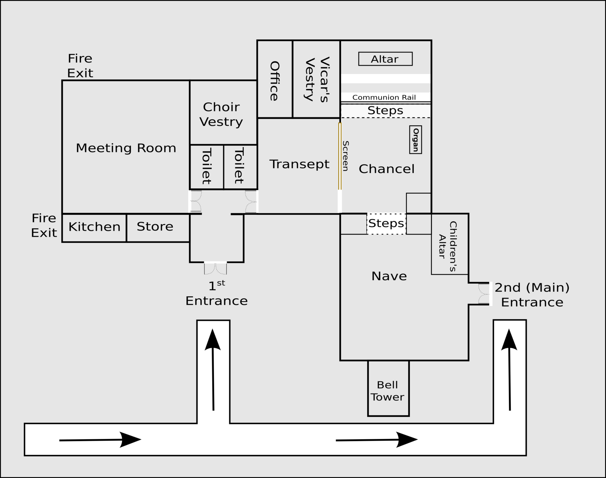 Edwalton Church building floor layout
